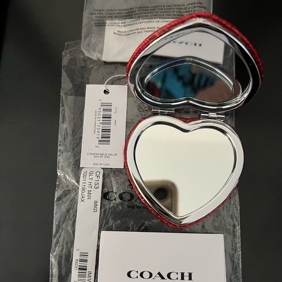 COACH RED HEART NWT MIRROR - Picture 10 of 13